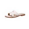 Grape Mother Summer New Hollow Thin Square Head Soft Bottom Versatile Flat Bottom One Word Beach Outside Slippers Women