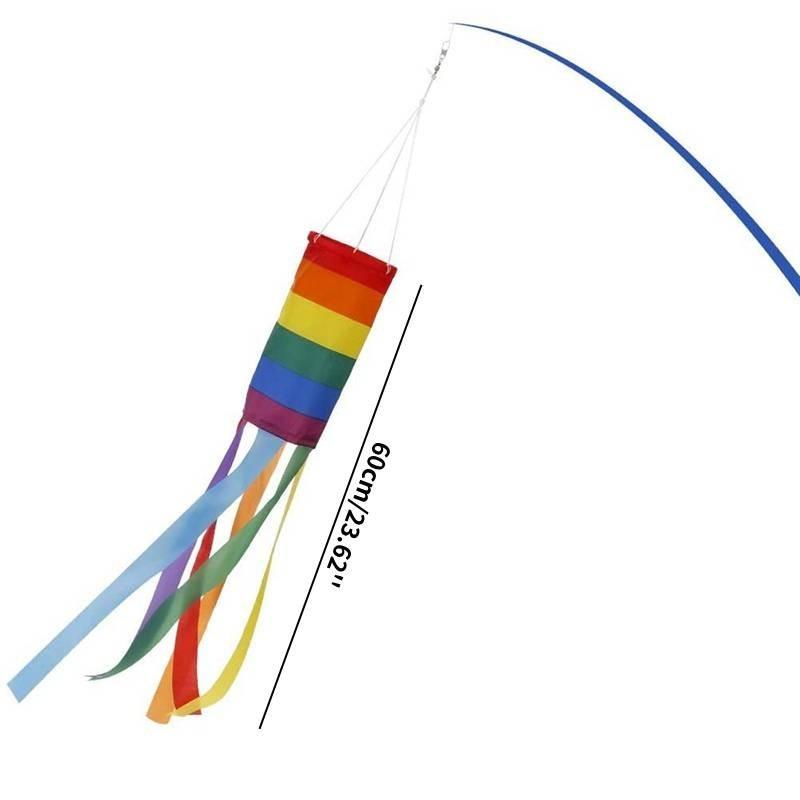 

Windsock 24 Rainbow Inch Colorful Outdoor Hanging Decoration Garden Weatherproof