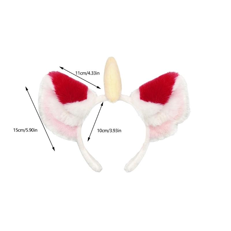 High Elasticity Plush Headbands Featuring Cute Mythical Ears Face Washing Soft Material Sensitive Skin Friendly