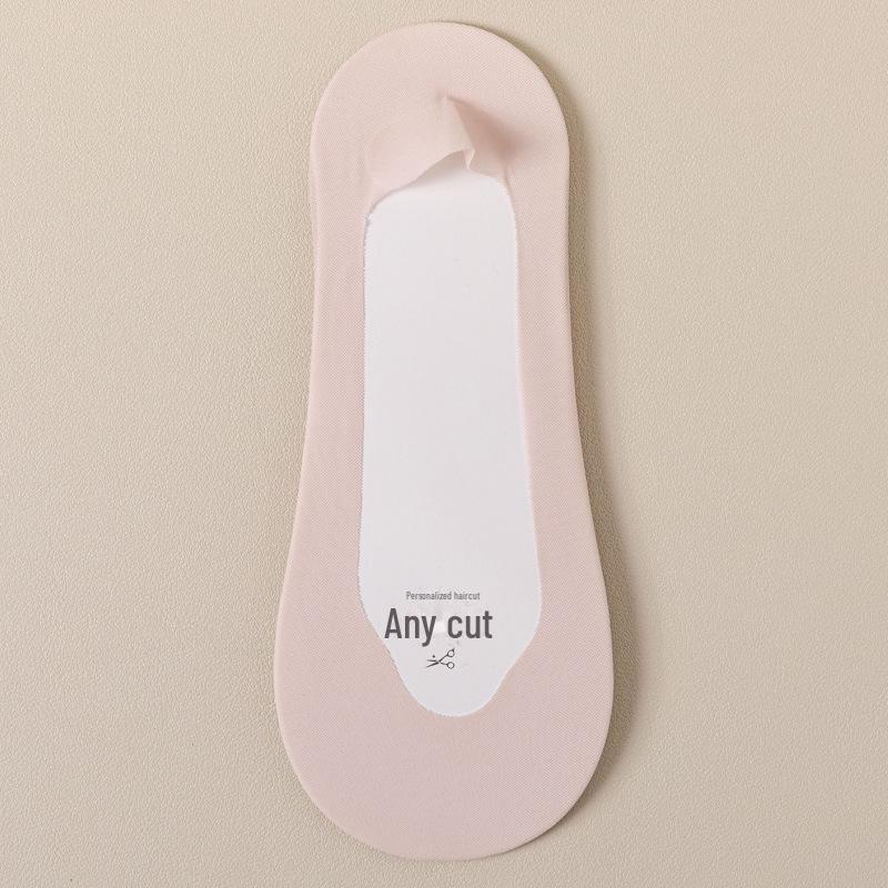 Women's Ultra-Thin Non-Slip Summer Boat Socks: Pure Cotton, Shallow, Heel-Secure, High Heel Compatible