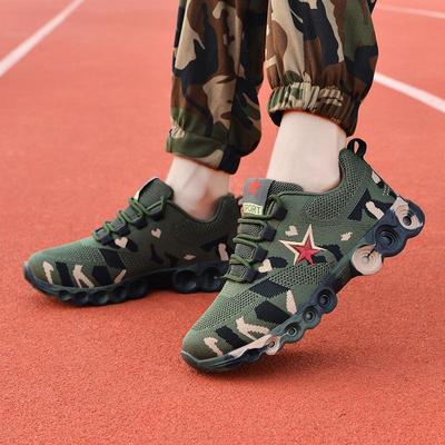 Fashion Casual Sports Shoes Men and Women Spring and Autumn 2024 New High Elastic Student Training Army Green Sports Shoes Tide