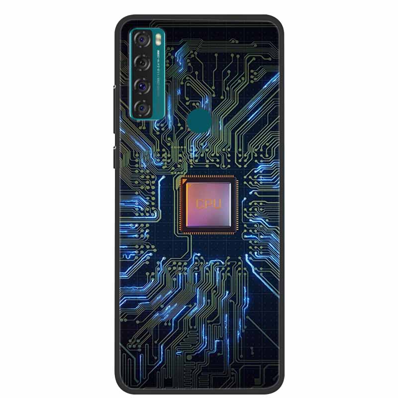Para TCL 20 SE Funda 205 de silicona suave Funda de dibujos animados para TCL 20B 6159K Funda trasera para TCL 20 R 5G 20SE Fundas de moda TPU Funda