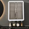 Bathroom Cabinet Wall Mounted Multifunctional Makeup Perfume Cosmetic Organizer Display Cabinet Skincare Storage Rack with Hooks