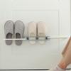 Wall-Mounted Foldable Bathroom Rack: Punch-Free Slipper, Towel, and Door Shoe Organizer