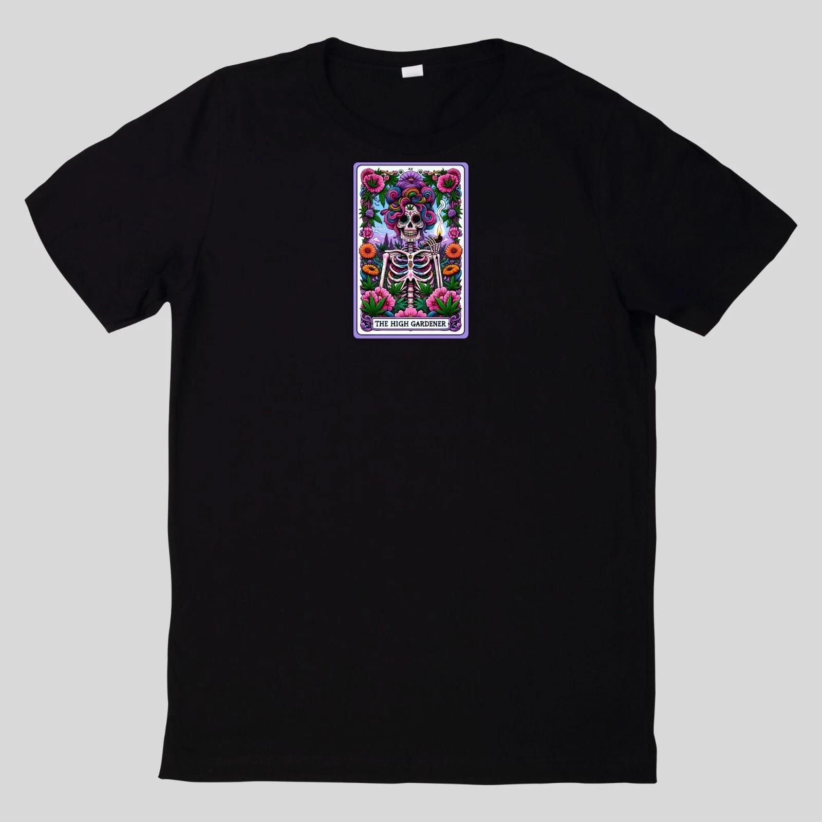 T-Shirt Lustige Skelett Tarot karte Baumwolle Fun Spaß Sprüche Lustig Cartoon XS