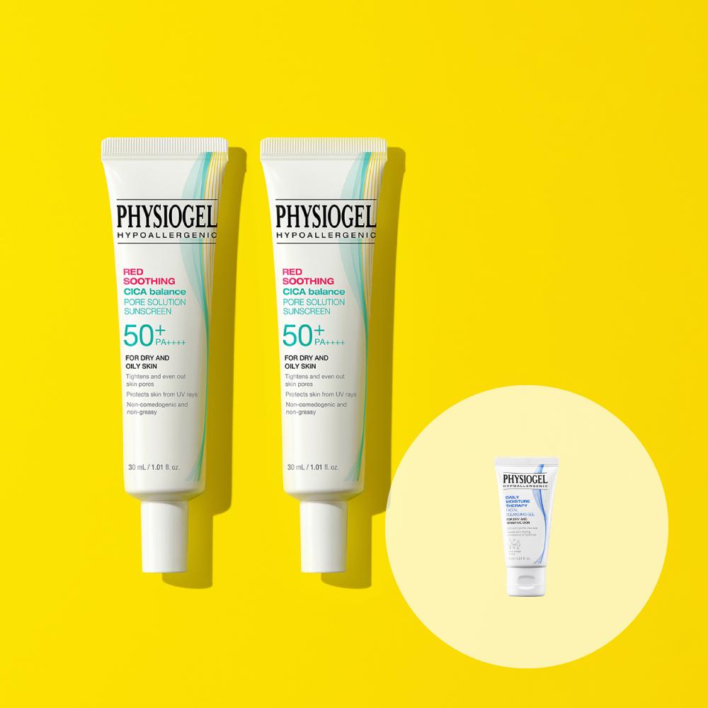 PHYSIOGEL Cica Balance Pore Solution Sun Cream Double Set (30ml x 2ea)