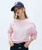 Malittepeulangsowajeobeo W Lace Applique Crop Sweatshirt Light Pink