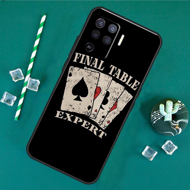 Poker Cards Case For Oppo A60 A40 A80 A16 A76 A96 A18 A38 A58 A78 A98 A91 A15 A17 A74 A94 A54 A57S Cover