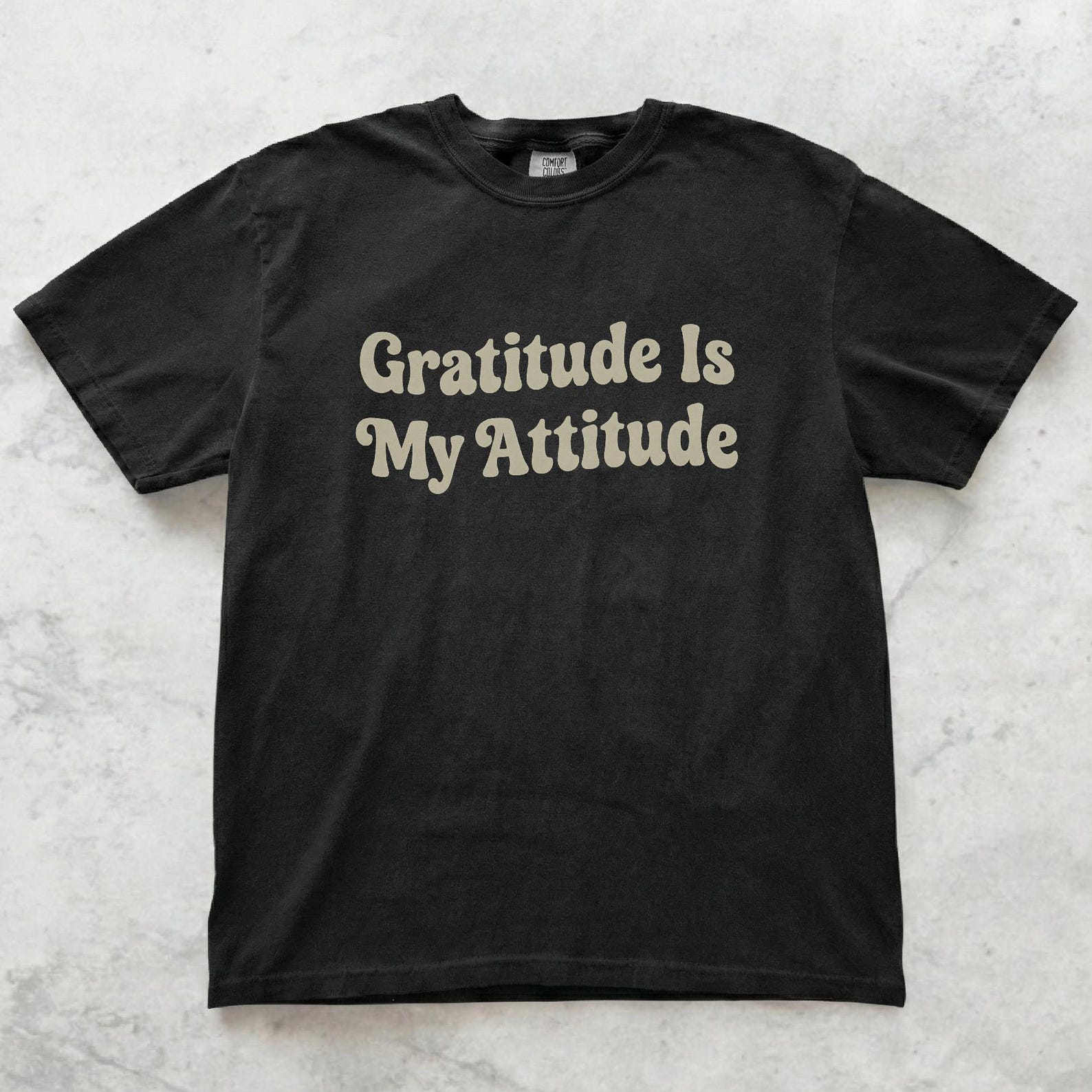 Gratitude Is My Attitude Shirt, Positive Mindset T shirt, Gratateful Graphic Tee, Inspirational Comfort Colors Shirt M