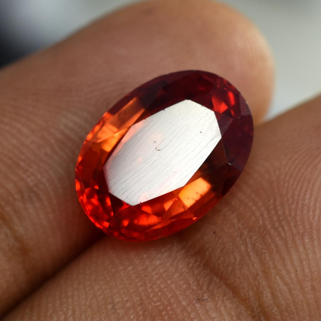 Natural ORANGE Ceylon SAPPHIRE 7.95 Ct Oval Cut Loose Gemstone CERTIFIED