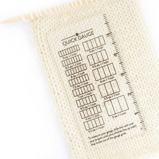 Quick Gauge Ruler No Counting Needed Stitch Gauge Transparent Stitch Measurement Tool with Inch Scale Grid for Sewing Crochet Projects