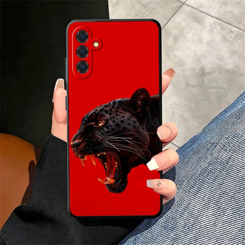 Black Panther Cool Animal Soft Phone Case for Samsung A17 A37 A57 A16 A26 A36 A56 A15 A25 A35 A55 A14 A24 A34 A54 A13 A23 A33 A5
