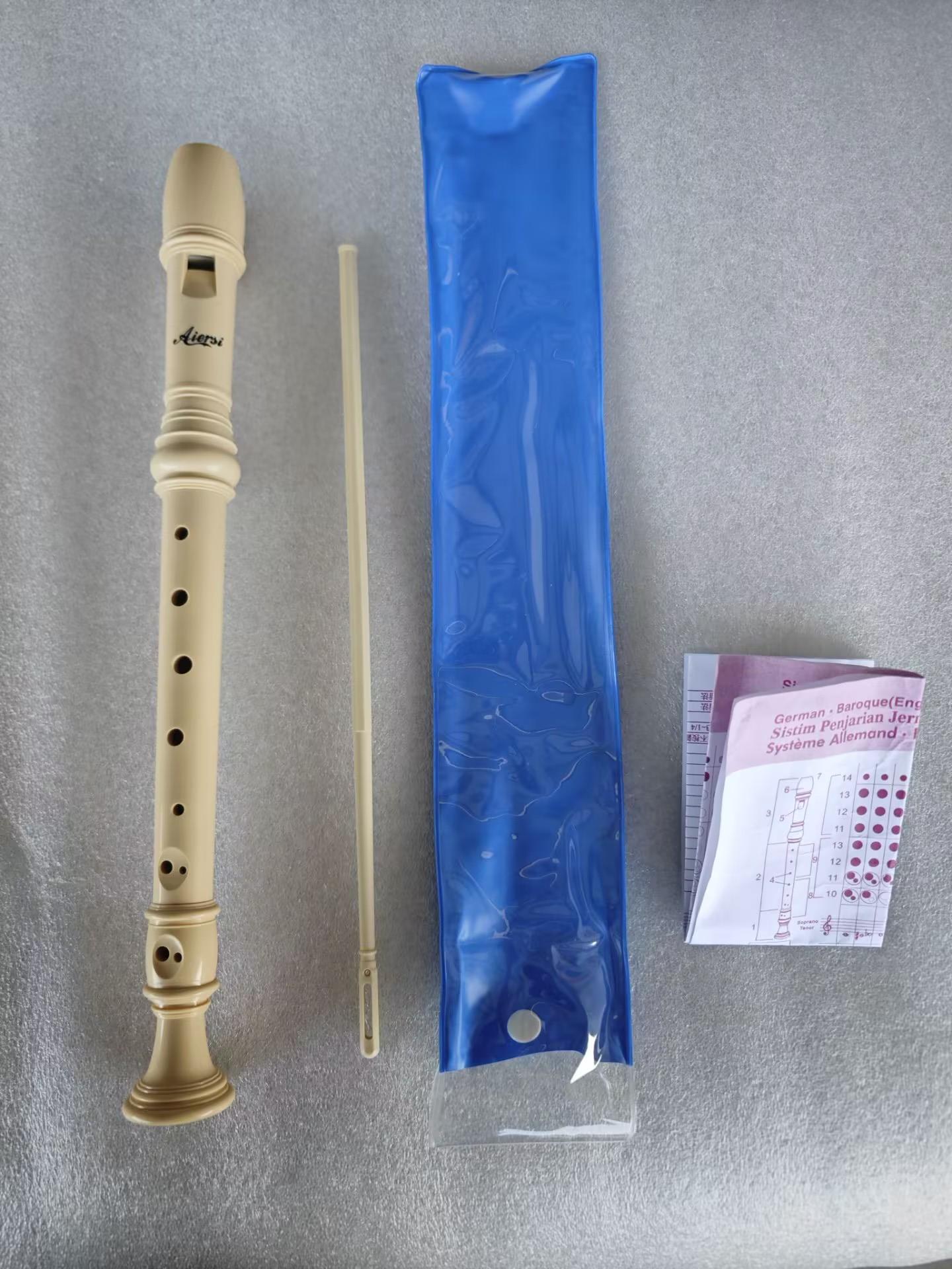 Soprano Recorder Instrument for Kids&Student - German Fingering or Baroque 8 Hole Flute ABS Descant Recorders for Beginners with Cleaning Rod and Bag