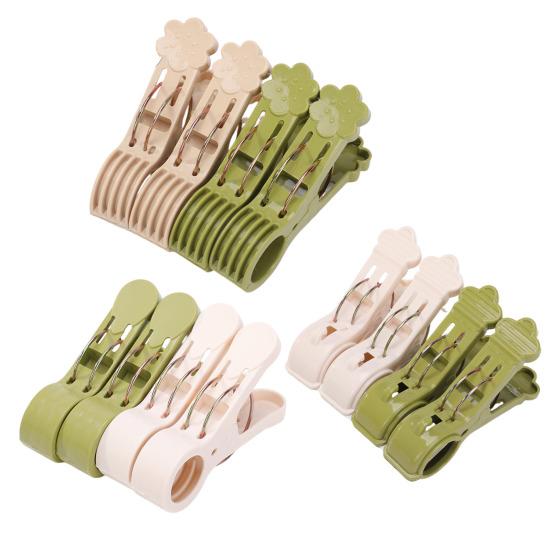 Yousheng 4Pcs Beach Towel Clips Multipurpose Laundry Pins with Anti-Slip Spring Mechanism Portable Heavy Duty Clothes Drying Clips