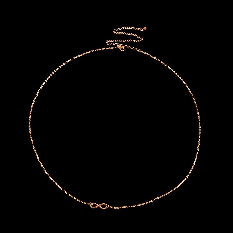 Trendy 8-Shaped Metal Waist Chain - Minimalist Hip-Hop Style