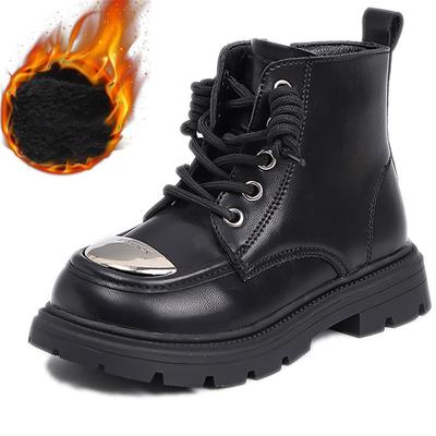 Herbst / Winter Neue Samtlederstiefel Echtes Leder Jungen und Mädchen Kurze Stiefel Kinderstiefel