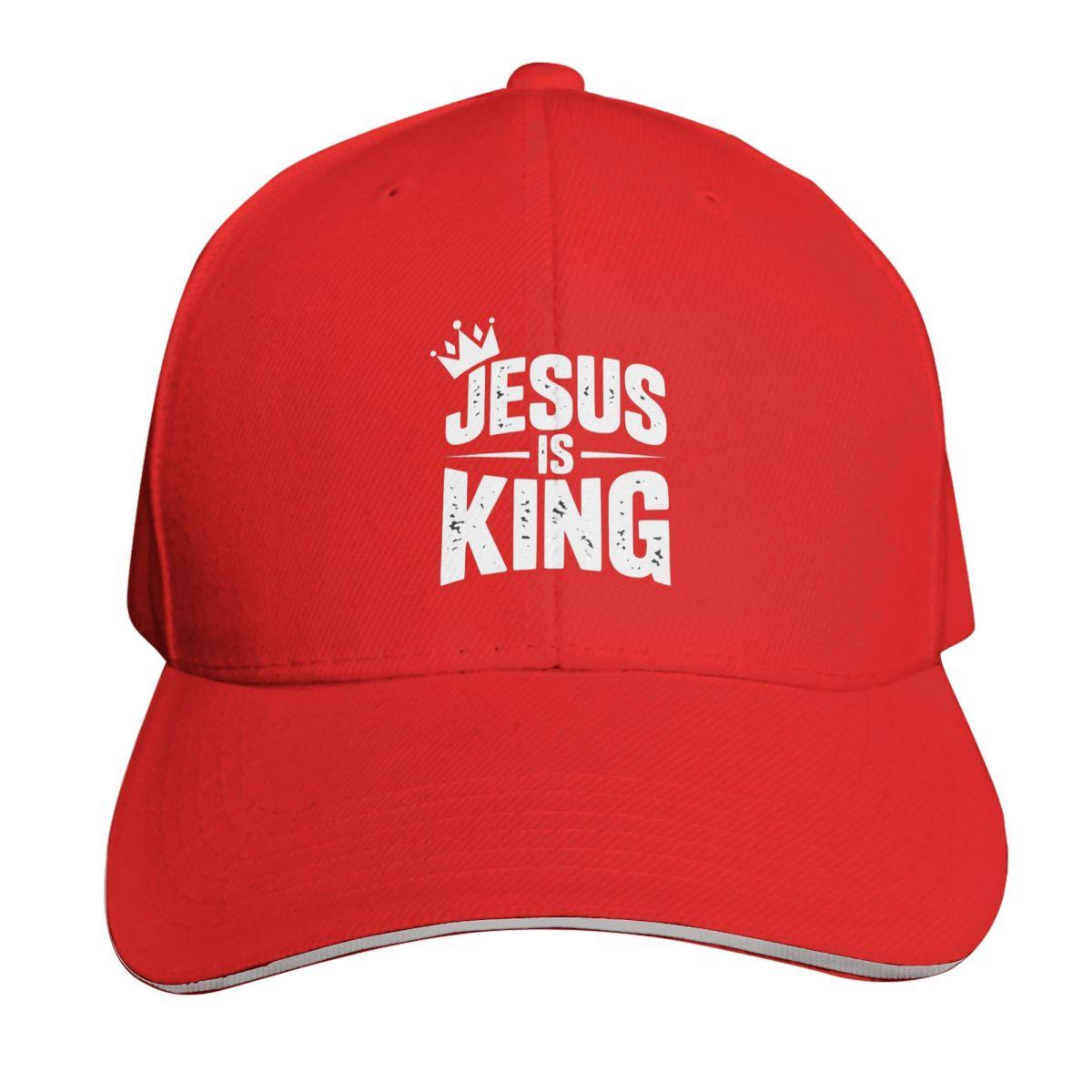 Jesus Is My King Christian Faith Catholic Cap Fashion Casual Baseball Caps Adjustable Hat Hip Hop Summer Unisex Baseball Hats One Size