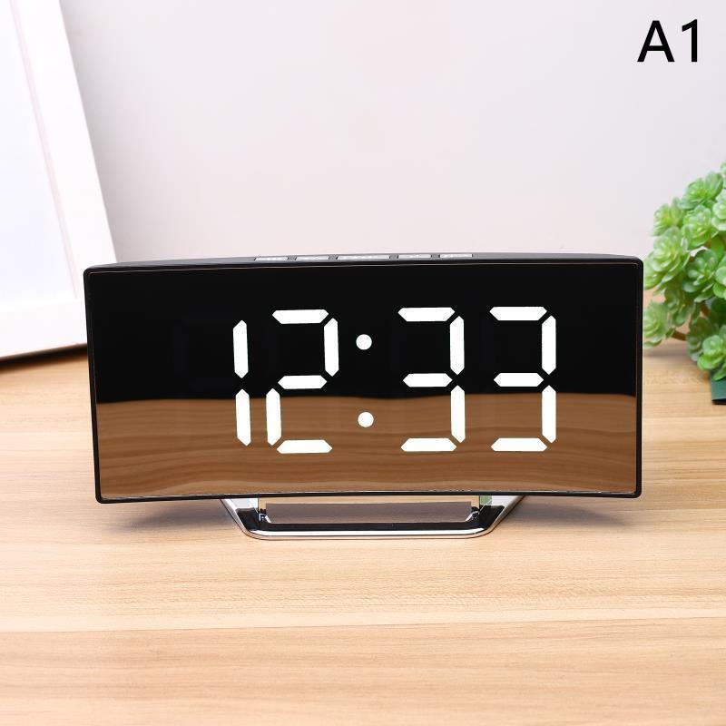 Screen Digital Clock Led Alarm Clock Bedroom Electronic Desktop Clock With Temperature Display Adjustable Brightness 12/24 Hours
