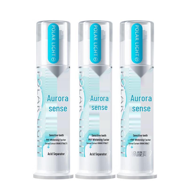 Lengsuanling Aurora Sensitive Whitening Pump Toothpaste (3x130g)