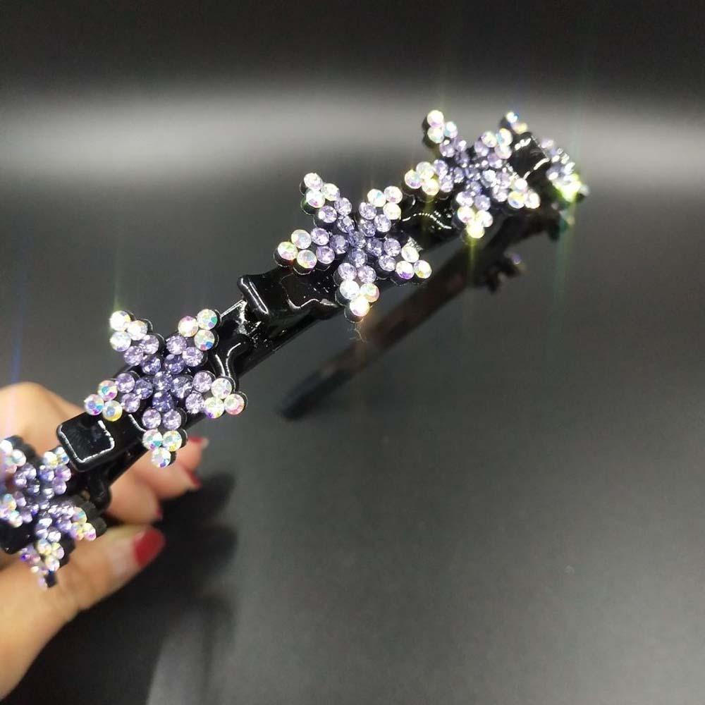 Süße Haarbänder mit Clips Schneeflocke Stern Strass Ponyclip Stirnband Täglich