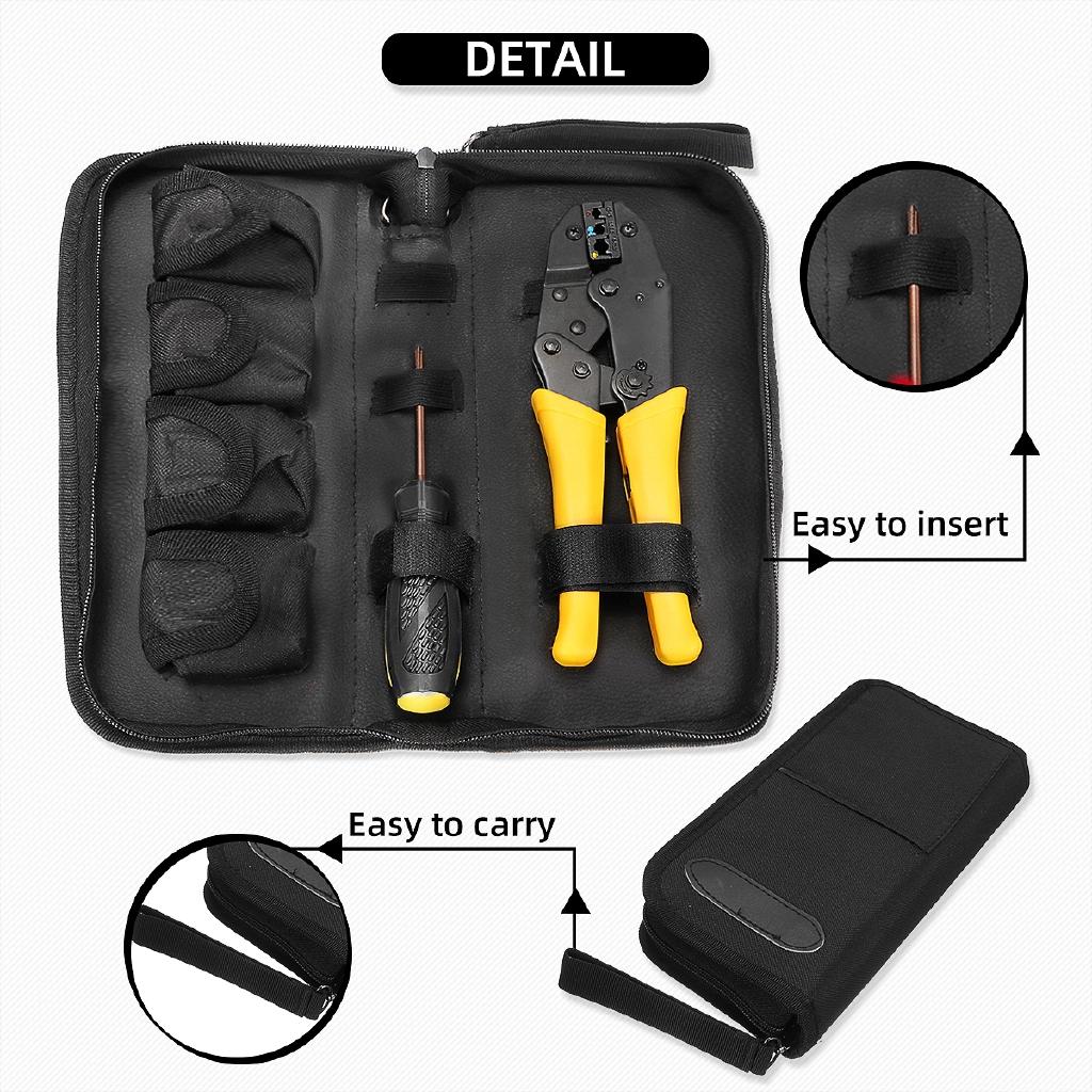 Multifunction Ratchet Crimper Plier Crimping Tool + Cable Wire Electrical Terminals Screwdriver Electrician Tools 4-In-1