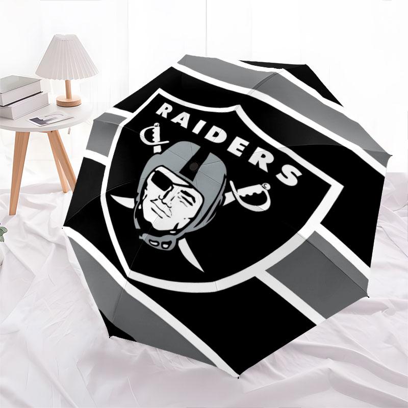 Las Vegas Raiders pattern, automatic folding umbrella, portable and foldable design, 8 ribs, a Christmas or birthday gift.