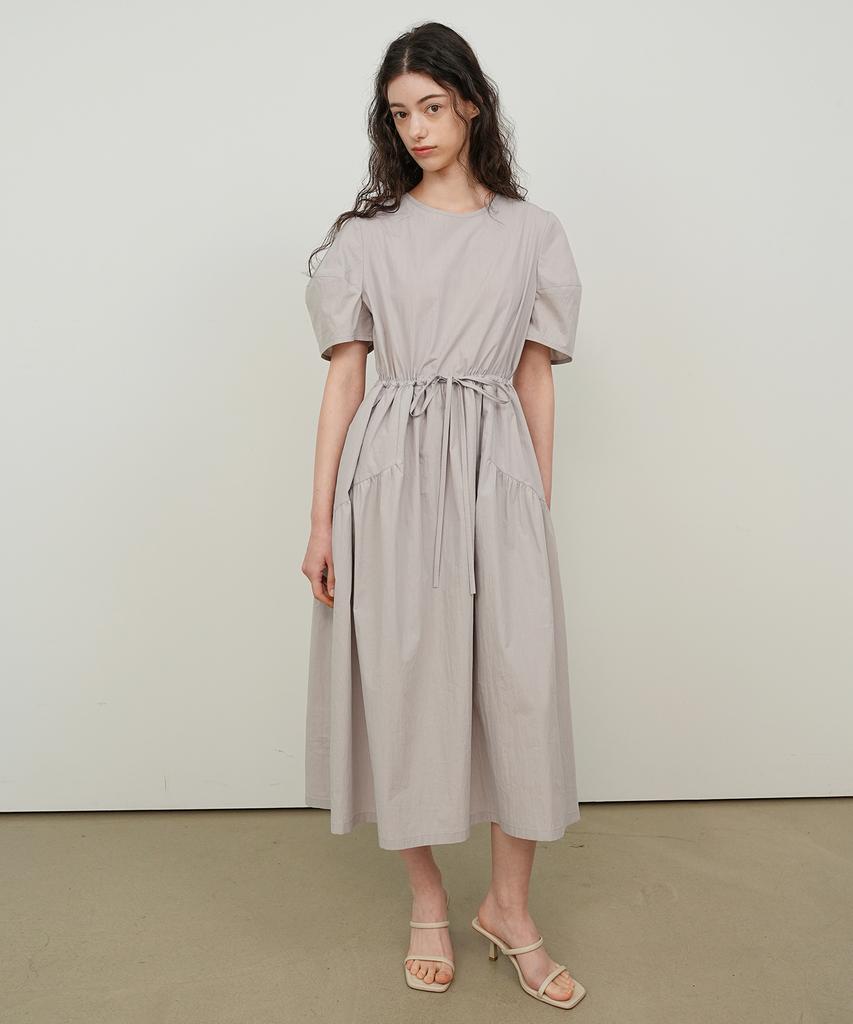 Paul And Alice Shirred String Dress / Gray