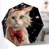1pc Cat, Bow Automatic Folding Umbrella - Portable Collapsible, 8-Rib Durable Frame, Perfect for Outdoor Use,  Yy251218107