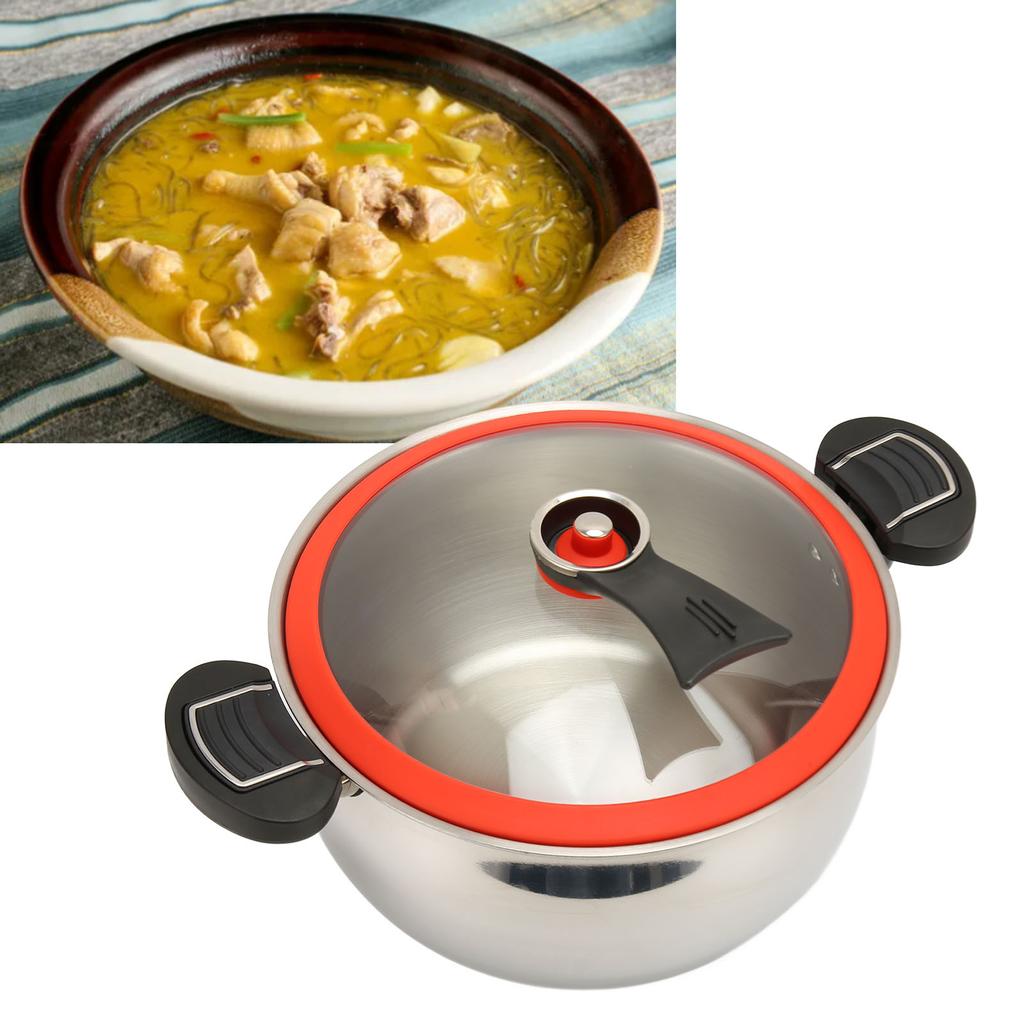 7L Kitchen Pressure Cooker Stainless Steel Pressure Cooker Household Soup Mt Pot for Induction Cooker Gas Range