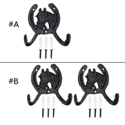 Decorative Iron Horseshoe Wall Hook Clothes Hook Clothes Hanger for Children