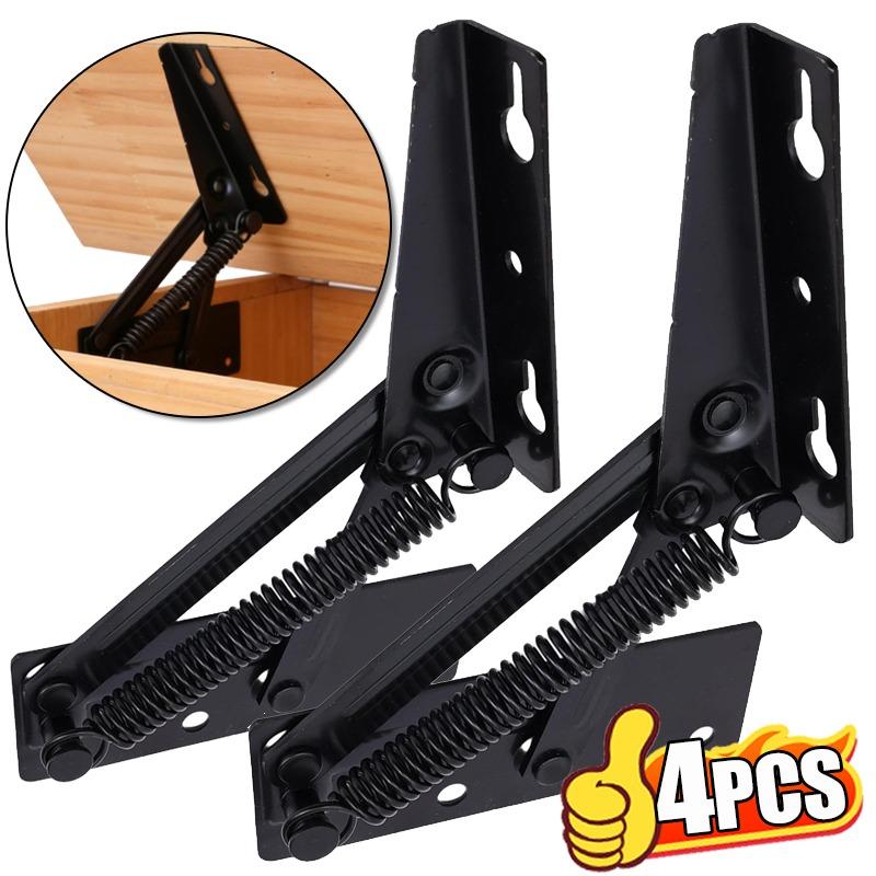 Cold Rolled Steel Foldable Spring Hinge Heavy Duty Sofa Bed Corner Lifting Bracket Fixed Supports Furniture Hardware Accessories