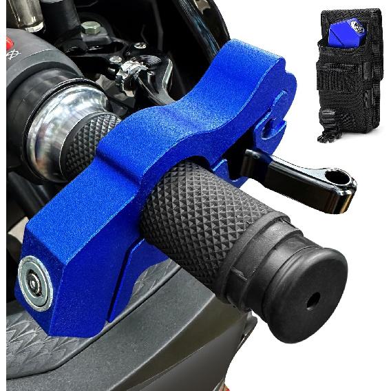 Blue Heavy Duty Motorcycle Brake Lock - Anti Theft Handlebar Lock for Dirt Bike, Moped, Scooter, ATV Accessories синий