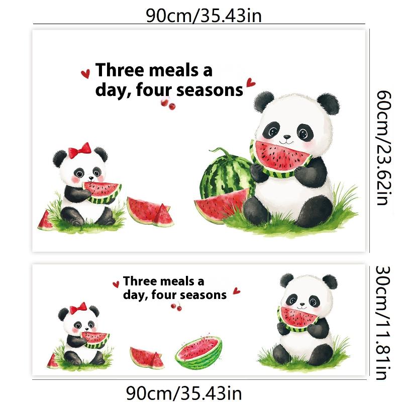Küche Selbstklebende Ölbeständige Wandaufkleber Niedlicher Panda-Druck Öl Rauch Beständig Fliesenaufkleber Beweis Wasserdichte Tapete