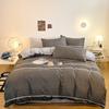 Cotton Fleece Coral Fleece Bed Four-piece Set Flannel Bedding Fleece Quilt Cover Bed Sheet Three-piece Set