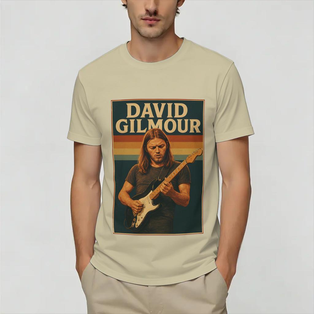 David Gilmours TShirt Unisex Funny Pure Cotton Tees Crew Neck Short Sleeve T Shirts Graphic Printed Clothes