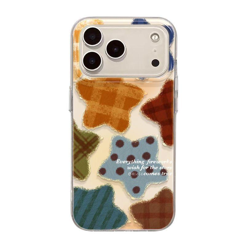 Applicable to Apple 17Pro mobile phone case, high-end niche iphone16 autumn and winter sense 15 with lanyard plush stars