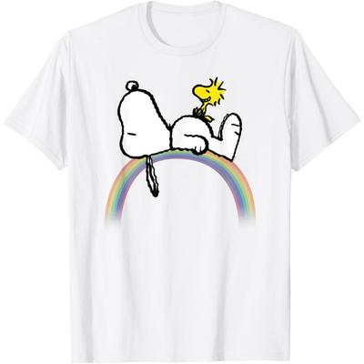 Peanuts Snoopy Woodstock Rainbow T-shirt T-Shirt