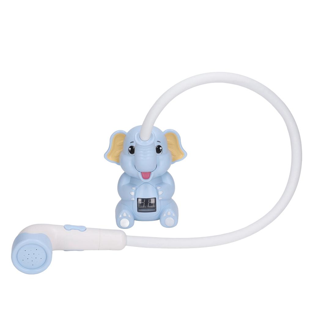 Baby Bath Shower Head with Thermometer Animal Shaped IPX7 Waterproof Flexible Hose Water Spray Toy
