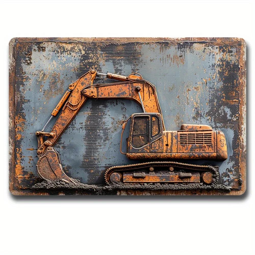 Vintage-Plakate im alten Stil mit LKW-Zug, Metallblechschilder, dekorative Teller für Club, Männerhöhle, Bar, Hotel, Café, Wanddekoration