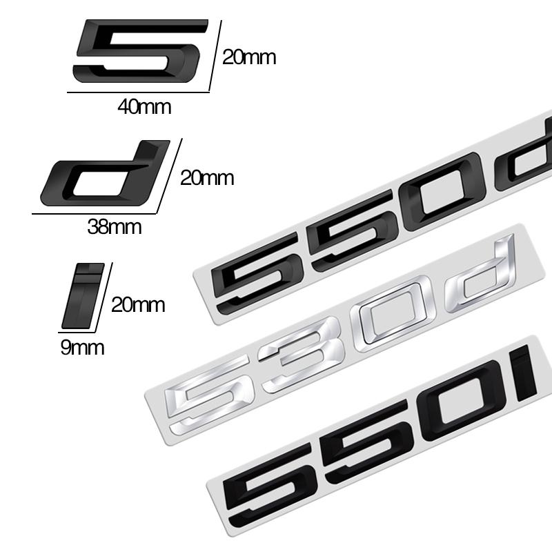 ABS Emblem Glossy Black Car Sticker Badge Decal Body Trunk Decor for BMW 518i 520i 523i 528i 530i 535i 550i 518d 520d 523d 525d