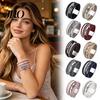 Square Stone Bracelet Women Braided Multi-Layer Bohemian Faux Leather Rope Boho Jewelry Starfish Shell Decor Secure Closure Wristband Wrist Accessory