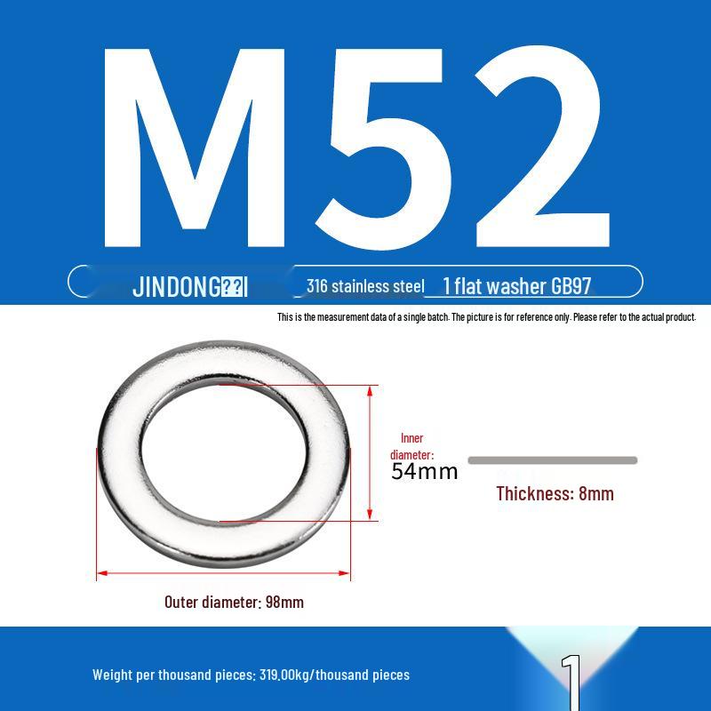 Stainless Steel 304/201/316 Oversized Thick Flat Washer Gasket Screw Washer GB97/GB96