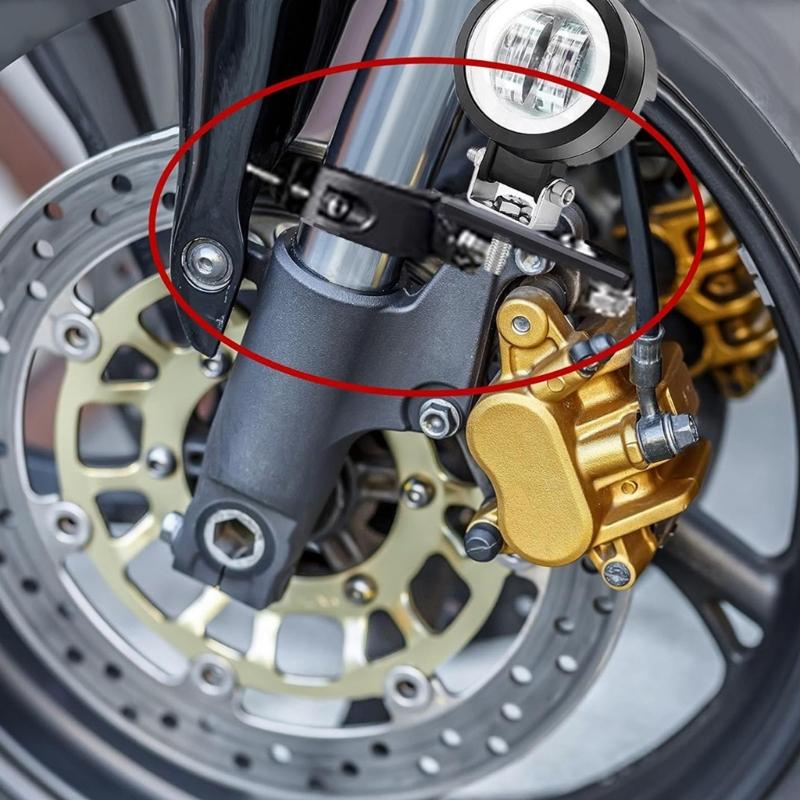 Motorcycle Spotlight Mount Bracket Rack Crafted from High Strength Aluminum Alloy For Night Riding & Offroads Adventures