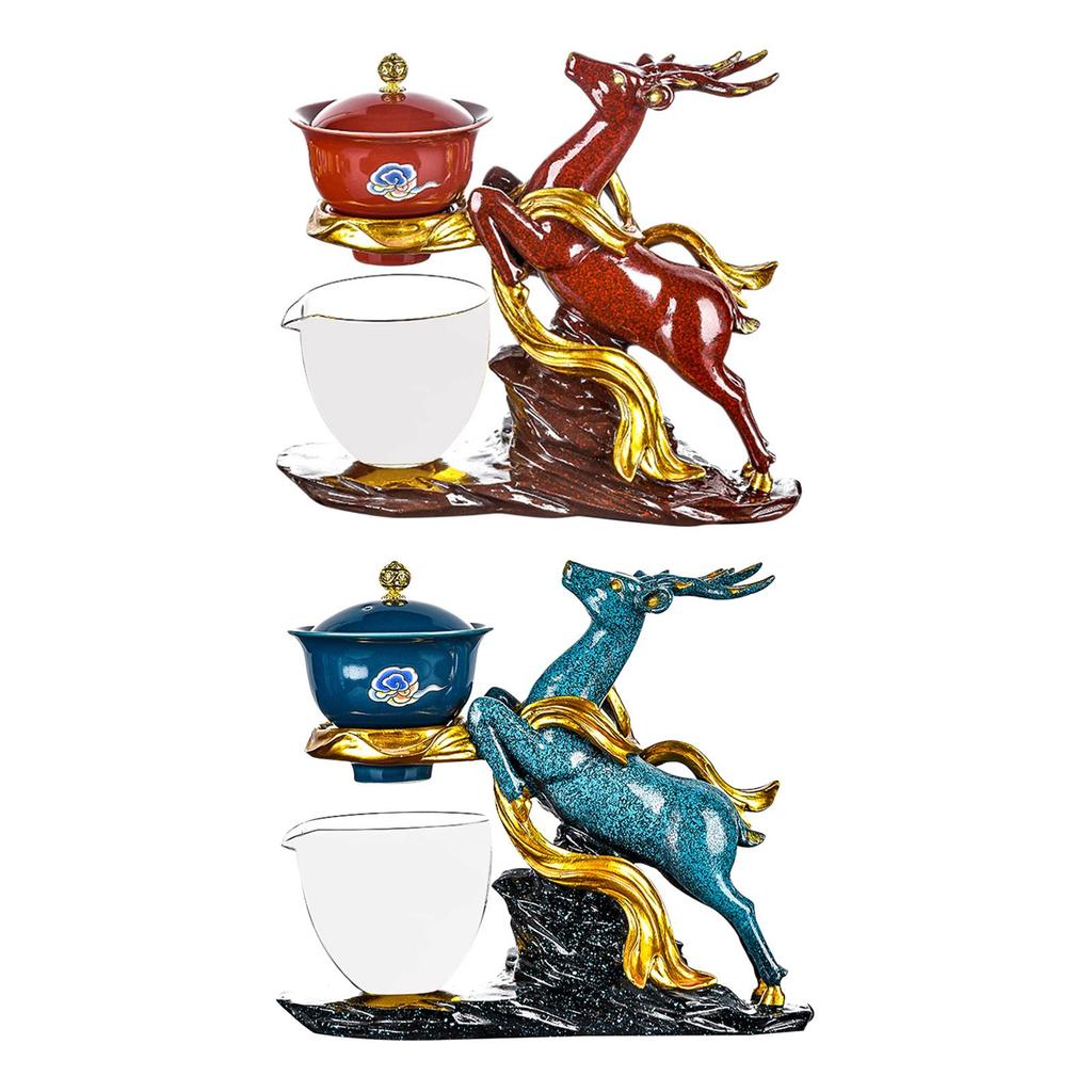 Utsökt Glas Tekanna med Sil Hällkanna Tekopp Ren Dekoration Prydnad