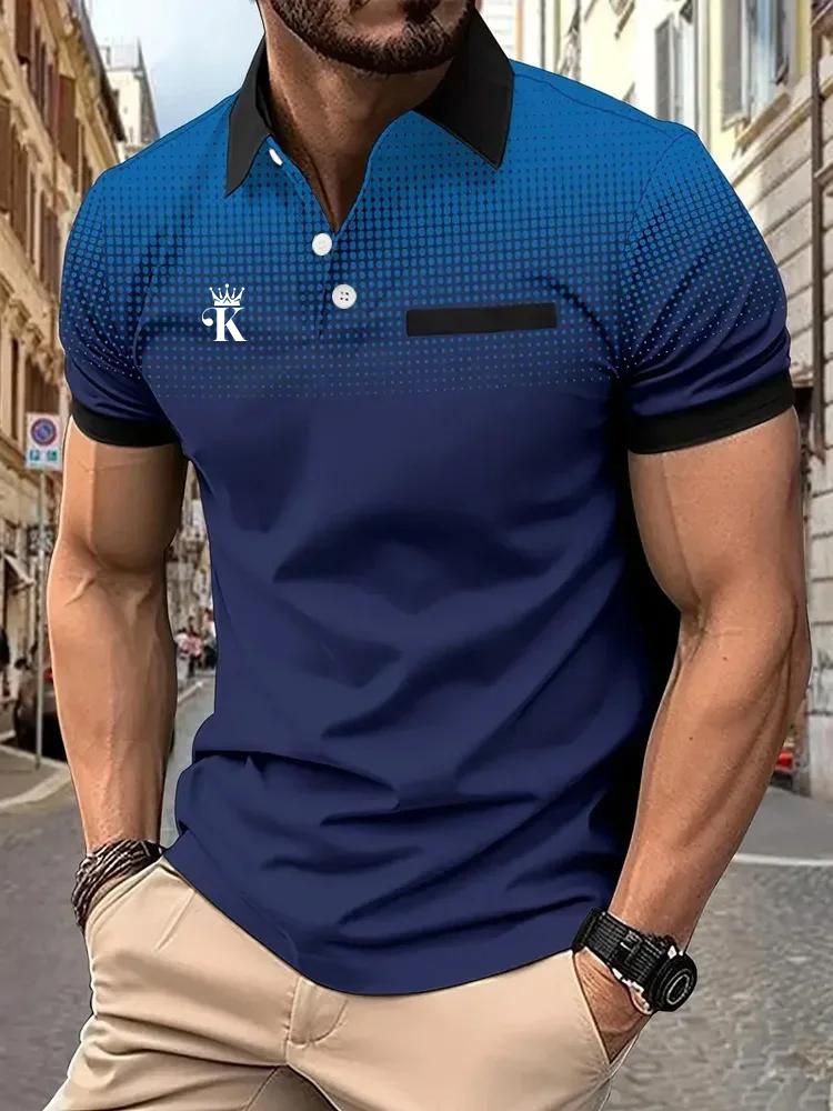 Nové pánské POLO tričko s krátkým rukávem s klopou Módní Ležérní Sportovní Business Prodyšný Top