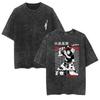 2026 Jujutsu Summer Vintage Washed Cotton T Shirt Oversized Streetwear Style Featuring Toji Fushiguro