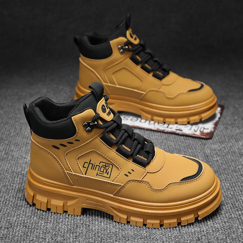 Martin boots autumn new leather waterproof casual mountaineering desert locomotive high-top boots