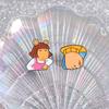 Childhood Cartoon Enamel Pins Funny Animated Characters Side-Eye Brooches Lapel Badge on Clothing  Fashion Jewelry Friends Gifts