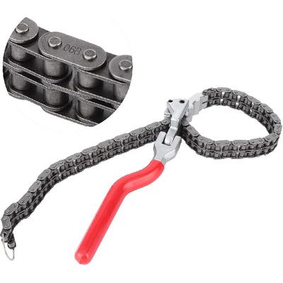 Oil Filter Wrench,Acouto Chain Wrench Spanner 13.8in Long Handle Adjustable Oil Filter Spanner,Auto Car Repairing Tool Removal Hand Tool Self