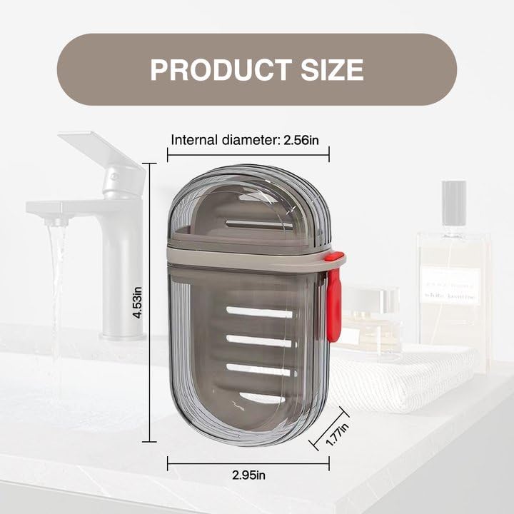 Sealed and Drainable Portable Small Soap Soap Box with Lid Box for Business Trip Travel Soap Box Creative Travel